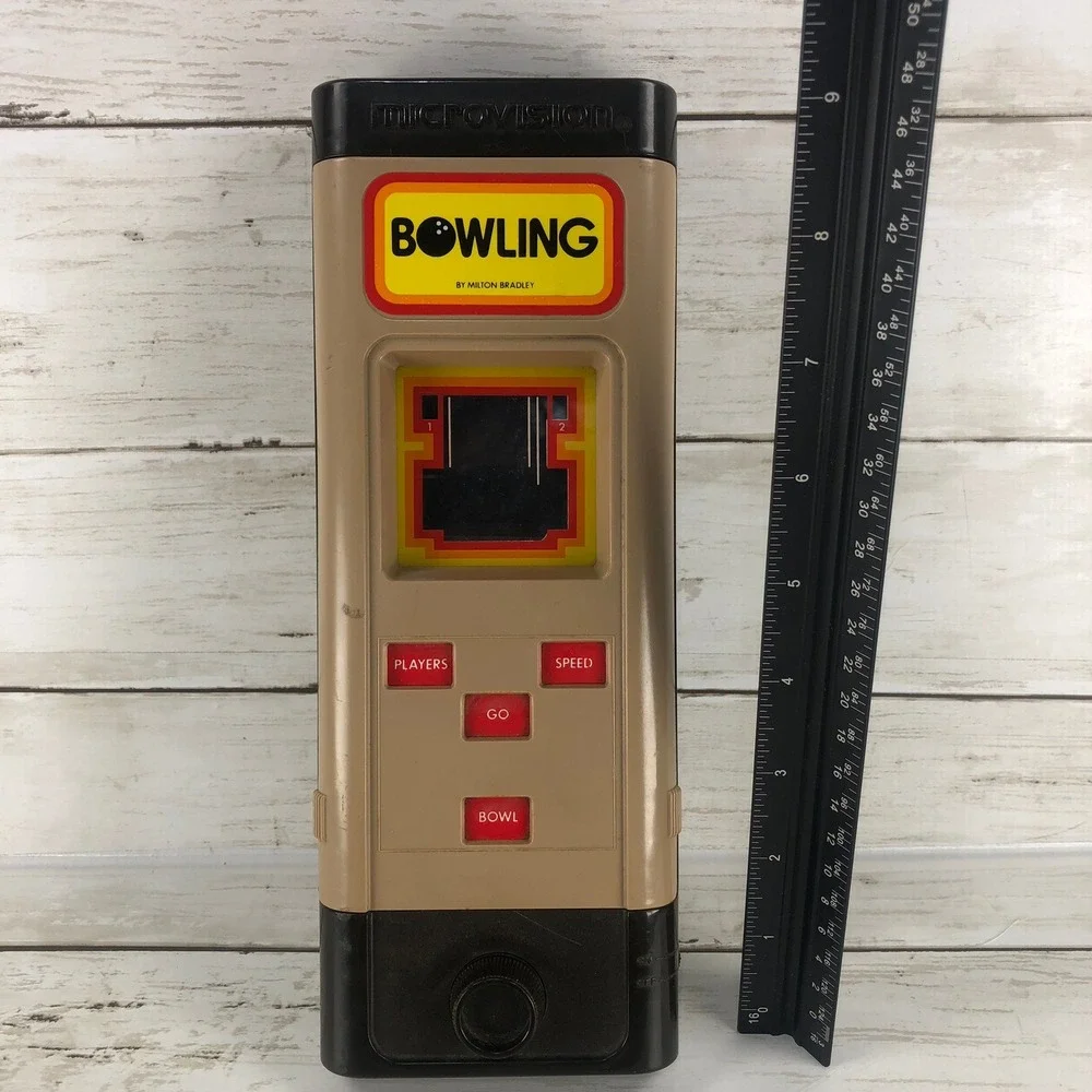 Vintage 1979 Milton Bradley Microvision Handheld Game Console Bowling MB Retro